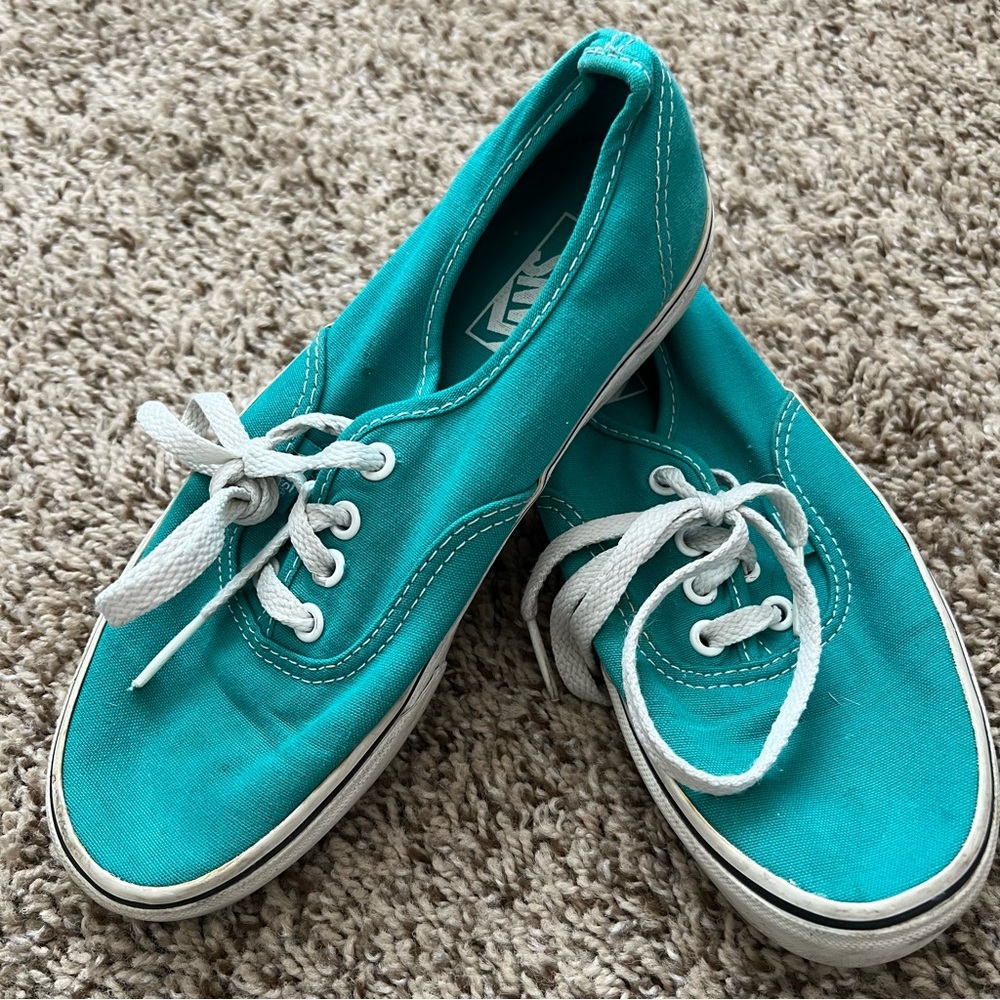 Vans Blue Canvas Sneakers Low-Top Casual